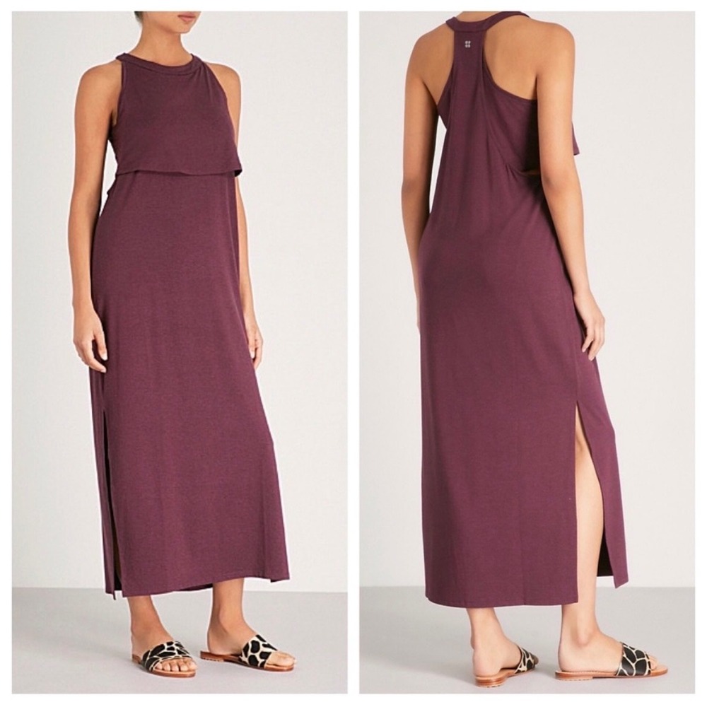 Sweaty Betty Holistic Dress in Plum Size XS Athleisure Casual Travel Comfort